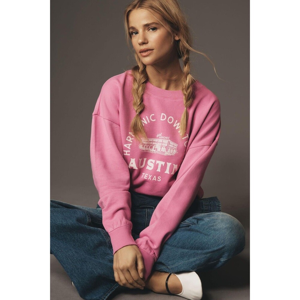 Maeve Anthropologie City Crew Neck Cotton Sweatshirt Top Oversized XL 275923